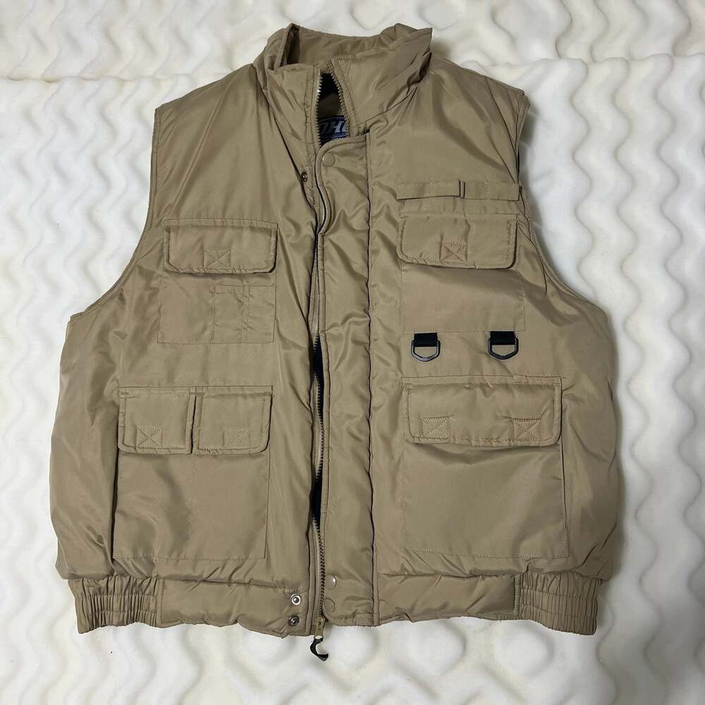 Dutch Harbor Gear brown Puffer Vest Mens Size L